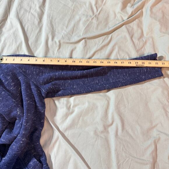 Caslon Jacket Womens XL Heather Blue Open Front Knit Cotton Shawl Collar Pockets - Picture 9 of 9